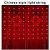 Traditional Red Lantern USB LED String Light Spring Festival Battery Operated Party Supplies Chinese New Year Decoration