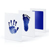 Black handprint and footprint with ink pad