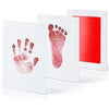 Pink handprint and footprint with ink pad