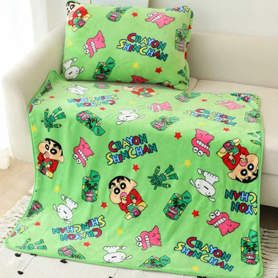 Anime Crayon Shin Chan Blanket Cartoon Coral Fleece Air Conditioning Blanket Thin Sofa Cute Child Blankets for Beds Gift