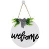 Welcome Ornaments Plaque Wooden Festival Decor Hanging Sweet Home Family Door Sign for Garden Home Decoration Accessories