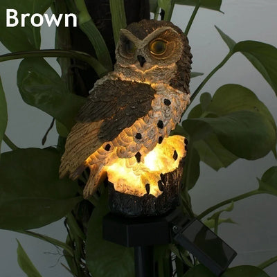 Owl Lights Outdoor Solar Powered Lawn Floor Lamp Waterproof Landscape Lighting Pathway Yard Lawn Garden Decor LED Animal Lantern