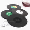 Cup Coaster Set 6 Pcs Cup Mat Vinyl Record Coasters Non-slip Coffee Coasters Heat-resistant Music Drink Coasters Table Mats Cups