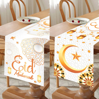 Ramadan Table Runner Eid Mubarak Decor for Home 2025 Ramadan Kareem Islamic Muslim Party Eid Al-Fitr Gifts Ramadan Decoration