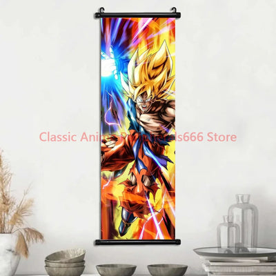 Printed Poster Anime Wall Dragon Ball Artwork Goku Pictures Bejīta Painting Canvas Super Saiyan Hanging Scrolls Home Room  Decor