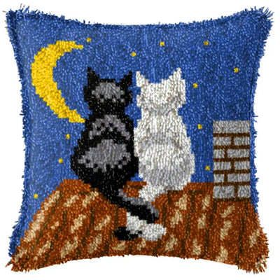 Animal Cushion Smyrna Button Package DIY Latch Hook Throw Pillow Embroidery Pillow Foamiran For Needlework Pillow Embroidery Set