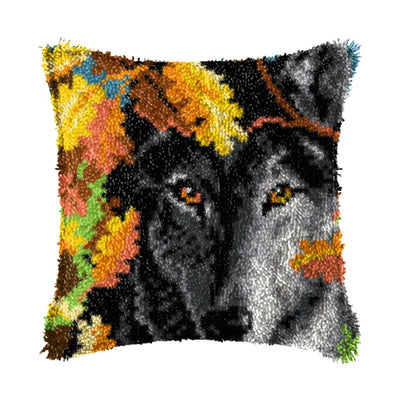 Animal Cushion Smyrna Button Package DIY Latch Hook Throw Pillow Embroidery Pillow Foamiran For Needlework Pillow Embroidery Set