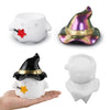 DIY Halloween Hat Ghost Storage Box Silicone Molds Gypsum Jewelry Jar with Lid Mirror Decoration Ornament Resin Mold Handicrafts