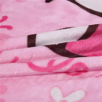 Sanrio Hello Kitty Plush Blanket Bed Sheet Children Adult Soft Blankets Cartoon Aircondition Nap Blanket Spring Fluffy Quilt