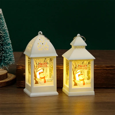 Christmas Wind Lamp Mini Table Lamp Small Night Lamp Cartoon Snowman Christmas Decoration Small Night Lamp Desktop Decoration