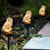 Owl Lights Outdoor Solar Powered Lawn Floor Lamp Waterproof Landscape Lighting Pathway Yard Lawn Garden Decor LED Animal Lantern