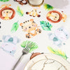 Jungle Animals Table Runner Wild One Forest Safari Birthday Party Decorations Kids Favors Table Covers Boys Baby Shower Supplies