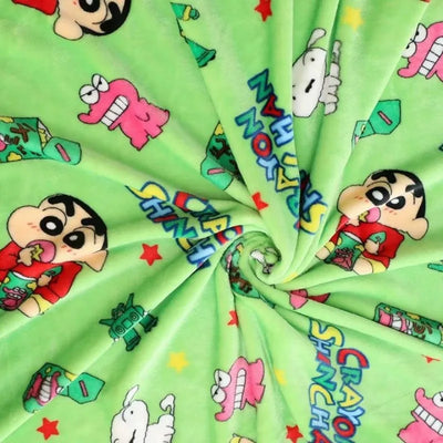 Anime Crayon Shin Chan Blanket Cartoon Coral Fleece Air Conditioning Blanket Thin Sofa Cute Child Blankets for Beds Gift