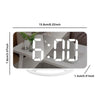 Dimensions of digital alarm clock with LED display