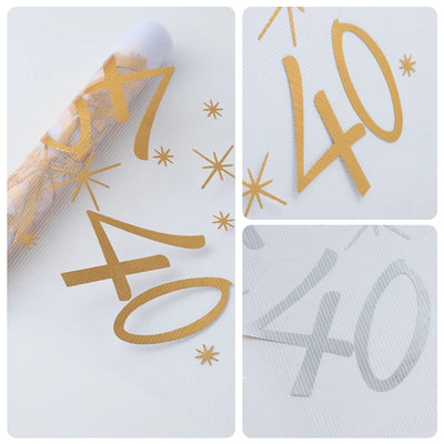 18th 40th Birthday Table Runner Birthday Party Decorations Polyester Table Cover for Home Birthday Celebration Party Supplies