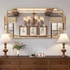 Rectangular mirror with beveled edges