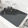 Kitchen Absorbent Draining Mat Dish Drying Mat Non-slip Placemat Hide Stain Rubber Backed Dish Drainer Mat