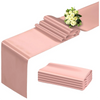 Rose Gold Table Runner 12x108 Inch 10 Pack Satin Table Runners, Smooth Table Runner for Party Wedding Banquets Birthday