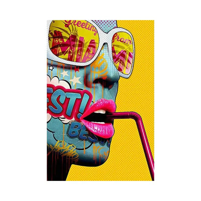 Modern Pop Graffiti Abstract Wall Art Cool Girls Eating Lollipops Sexy Women Oil On Canvas Posters And Prints Home Decor Gift