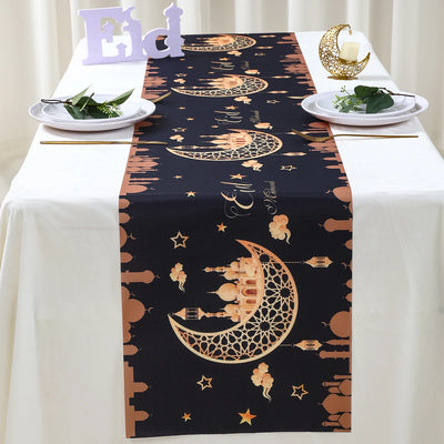 Ramadan Table Runner Eid Mubarak Decor for Home 2025 Ramadan Kareem Islamic Muslim Party Eid Al-Fitr Gifts Ramadan Decoration