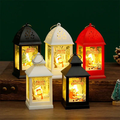 Christmas Wind Lamp Mini Table Lamp Small Night Lamp Cartoon Snowman Christmas Decoration Small Night Lamp Desktop Decoration