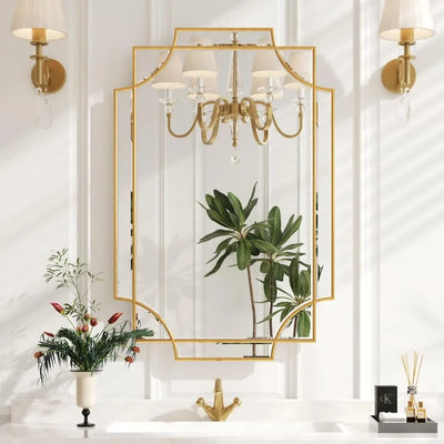 Chic bathroom with decorative wall mirror