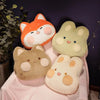 Cute with Blanket Warm Hand Throw Pillow Anime Cat Pillow Blanket Rabbit Soft Plush Hand Warmer Pillow Toy Doll