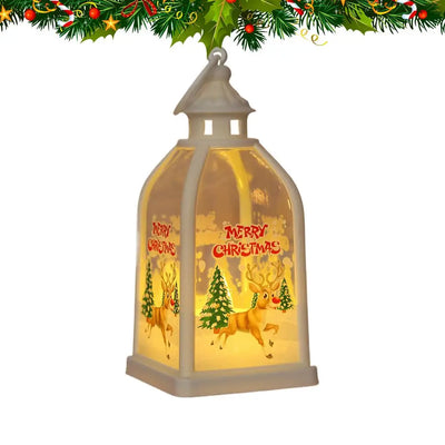 Christmas Lantern Decorative Holiday Tabletop Christmas Decoration Battery Operated LED Candle Light For Holiday Centerpieces