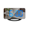 Blue LED display on digital alarm clock