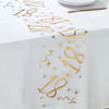 18th 40th Birthday Table Runner Birthday Party Decorations Polyester Table Cover for Home Birthday Celebration Party Supplies