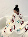 New Christmas Halloween Ghost Hello Kitty Plush Cartoon Large Flannel Blanket Cute Cotton Sofa Nap Blanket Bed Sheet Xmas Gift