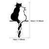 Dimensions of black metal cat wall art ornament