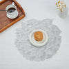 Gold Silver Hollow 6pcs Placemats Pvc Insulation Pad Dining Cup Table Mat Coaster Waterproof and Oil-Proof Table Mat Decoration