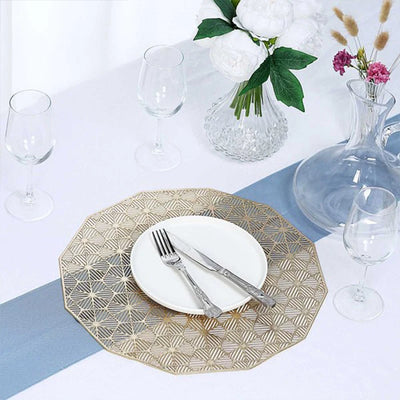 Gold Silver Hollow 6pcs Placemats Pvc Insulation Pad Dining Cup Table Mat Coaster Waterproof and Oil-Proof Table Mat Decoration