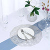 Gold Silver Hollow 6pcs Placemats Pvc Insulation Pad Dining Cup Table Mat Coaster Waterproof and Oil-Proof Table Mat Decoration