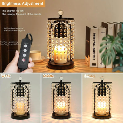 Home Decoration Black Warm Candle LampMelting Wax Lamp Candle Adjustable Candle Lamp Bedroom Atmosphere Desk Lamp