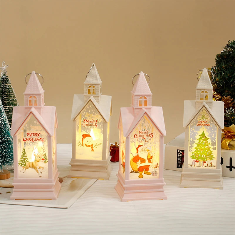 Christmas Wind Lamp Mini Table Lamp Small Night Lamp Cartoon Snowman Christmas Decoration Small Night Lamp Desktop Decoration