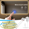 Mirror touch switch with LED strip and adapter