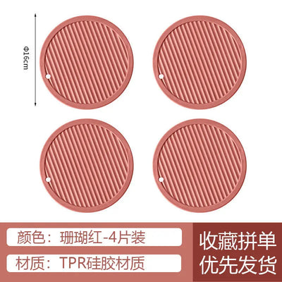 Tea Mat Waterproof Heat Insulation Non-Slip Placemat Soft Home Fashion Washable Bowl-coaster Irregular Design Simple Decoration