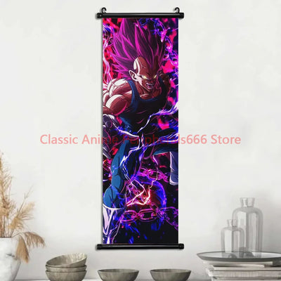 Printed Poster Anime Wall Dragon Ball Artwork Goku Pictures Bejīta Painting Canvas Super Saiyan Hanging Scrolls Home Room  Decor