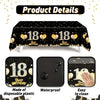 Gold Black Birthday Table Cloth 18 Years Old Birthday Decoration Happy Birthday Party Supplies Gold Glitter Tablecloth Decor