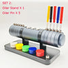 New 5 Cups Watch Ceramic Dish Oiler Stand With Screwdrivers Dip Pins Holders Plastic Dust Covers For Watchmakers