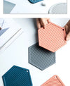 Tea Mat Waterproof Heat Insulation Non-Slip Placemat Soft Home Fashion Washable Bowl-coaster Irregular Design Simple Decoration