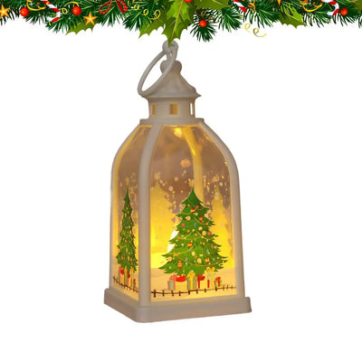 Christmas Lantern Decorative Holiday Tabletop Christmas Decoration Battery Operated LED Candle Light For Holiday Centerpieces