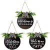 Welcome Ornaments Plaque Wooden Festival Decor Hanging Sweet Home Family Door Sign for Garden Home Decoration Accessories