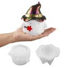 DIY Halloween Hat Ghost Storage Box Silicone Molds Gypsum Jewelry Jar with Lid Mirror Decoration Ornament Resin Mold Handicrafts