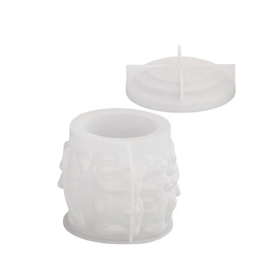 Scandinavian Angel Statue Candle Cup Silicone Mold DIY Storage Jar Aroma Candle Resin Mold Gift Home Decoration