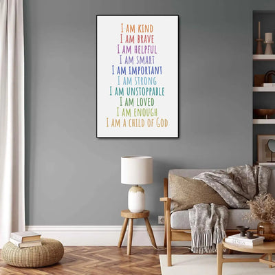 Positive Kid Classroom Wall Picture Inspirational Canvas Poster Education Playroom Motivational Art Painting Child Bedroom Decor