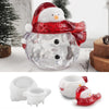 DIY Resin Christmas Snowman Resin Jar Mold with Lid for Epoxy Resin Casting for Jewelry Storage Box Candy Container Home Decor