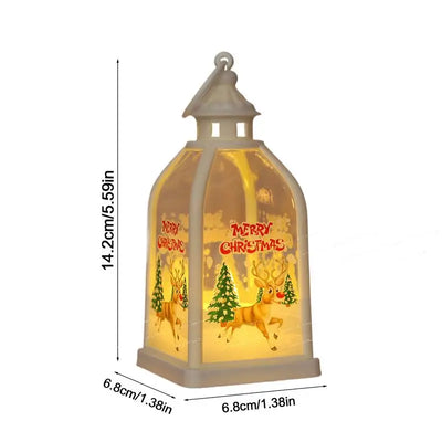 Christmas Lantern Decorative Holiday Tabletop Christmas Decoration Battery Operated LED Candle Light For Holiday Centerpieces